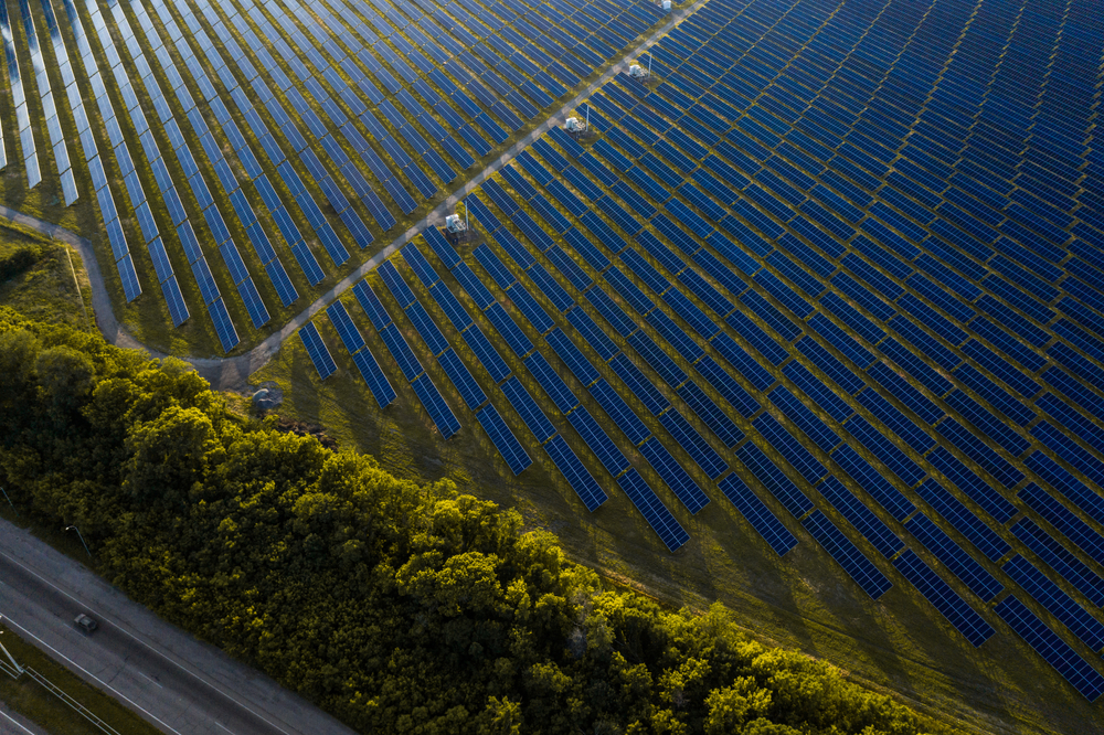 solar panels installed as part of climate technology initiative